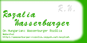 rozalia wasserburger business card